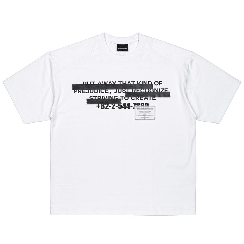BBD ヒッデンスローガン Tシャツ (ホワイト)