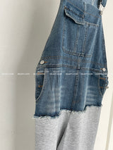 Patch Colored Denim Overall Overalls