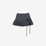 Noir String Pleats Skirt