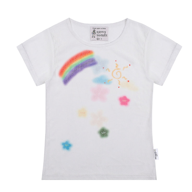 WXT012 Weather Fairy See-Through Short-Sleeved T-Shirt (WHITE)