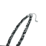 [hand made] paisley bandana knot necklace black