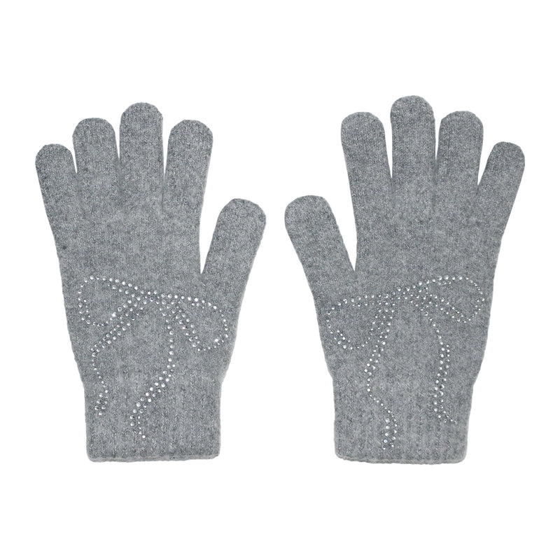 リボン グローブ / ribbon touch gloves (gray)