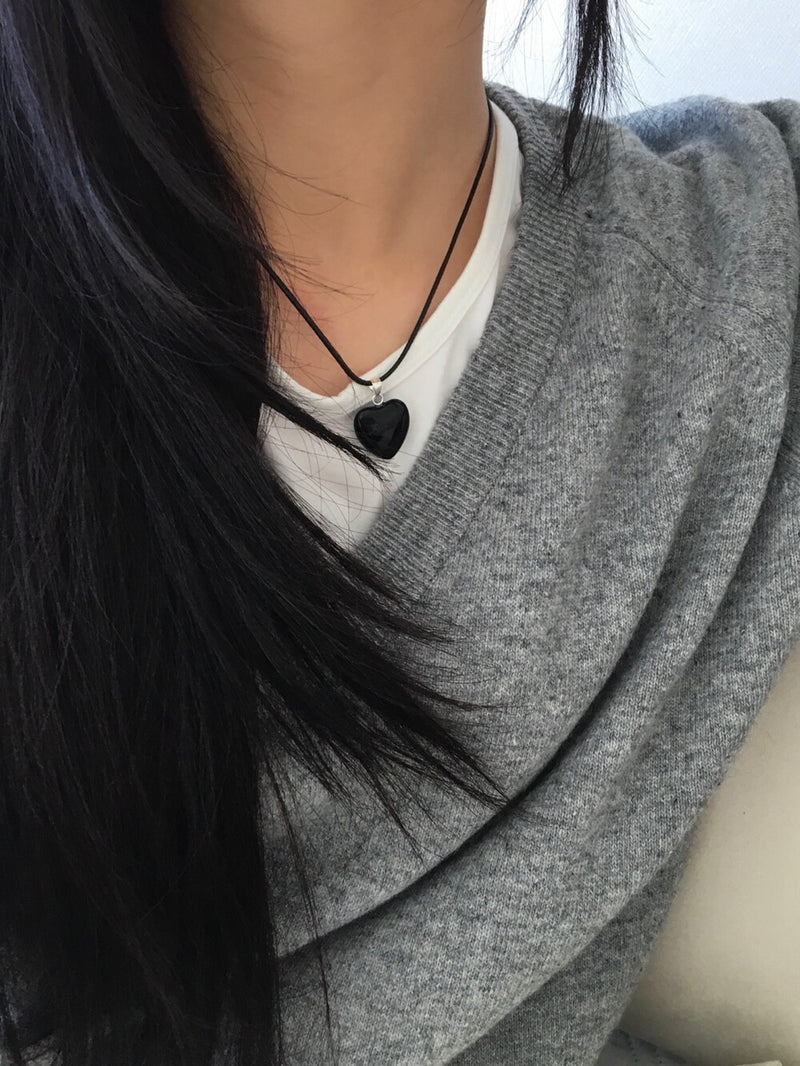 (silver925) Black necklace