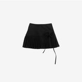 Noir String Pleats Skirt