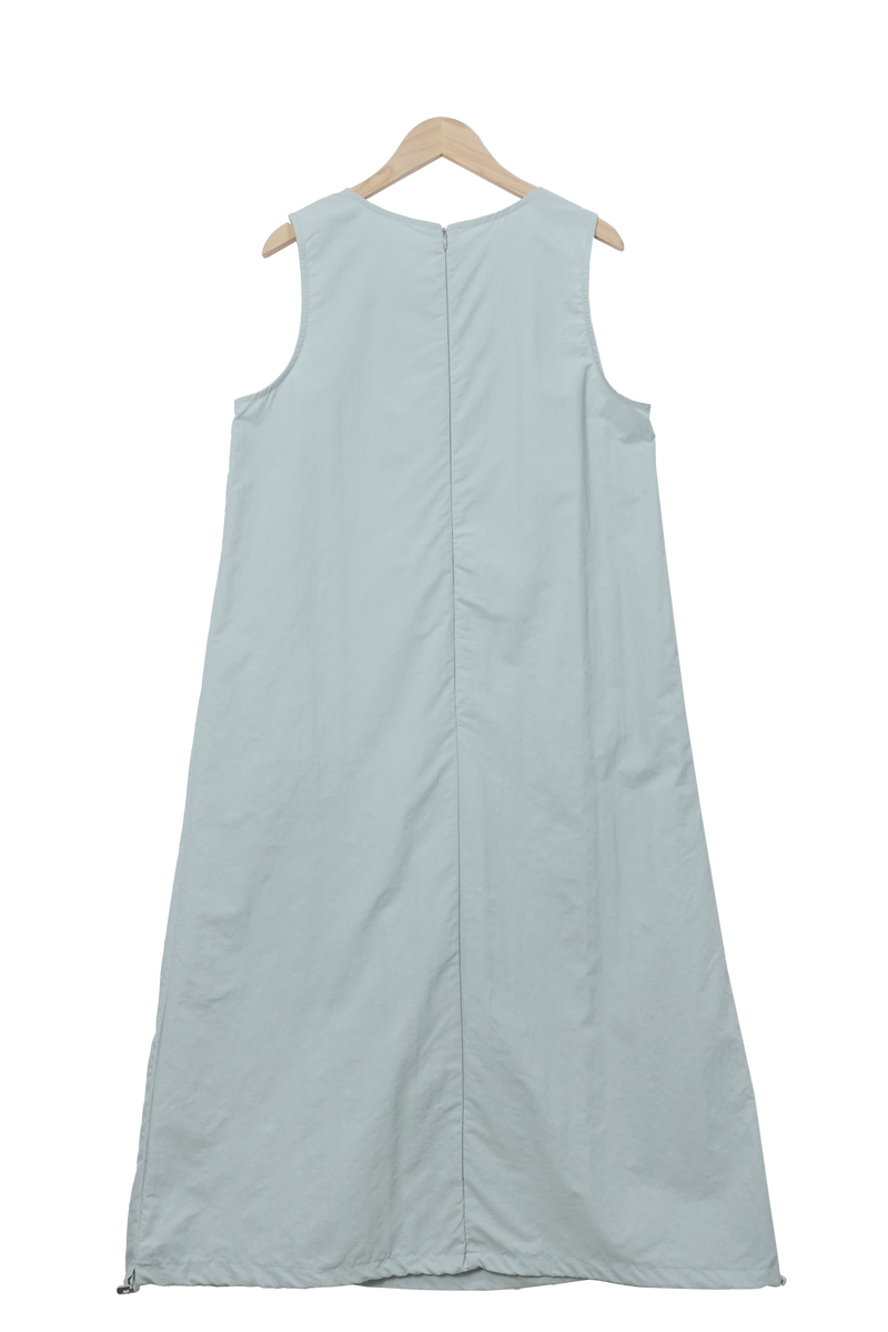 Bridge Summer Nylon　Sleeveless Resort Long Dress (3 colors)