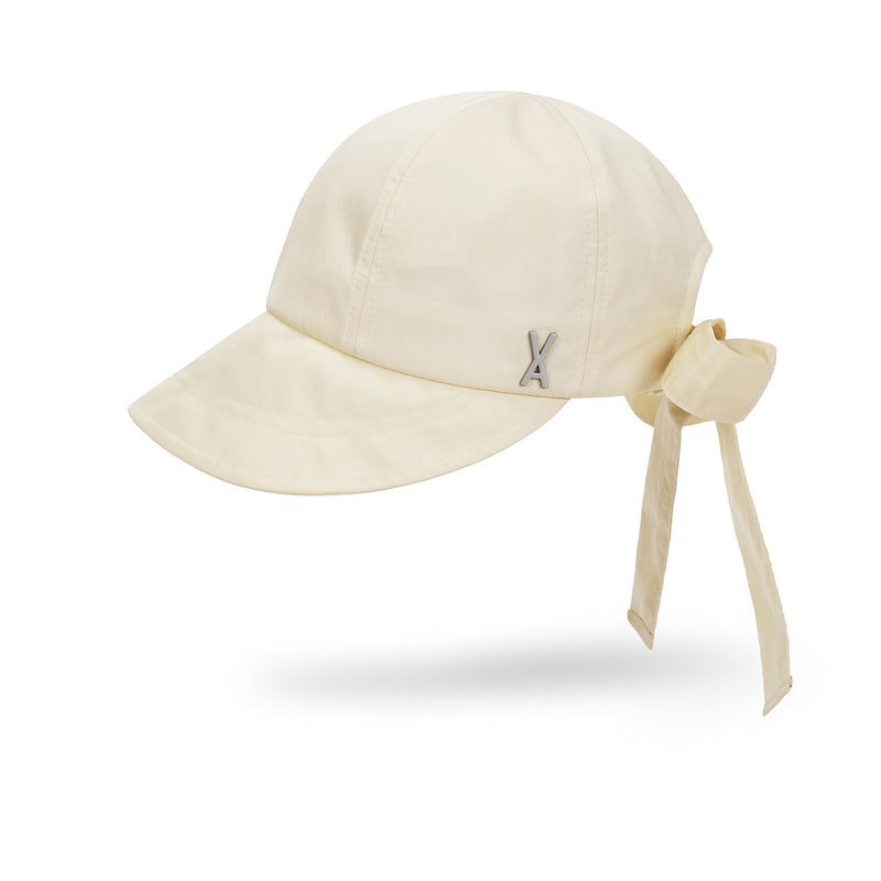 VA Stud Ribbon Bonnet Hat / Beige