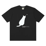 'NABI & CAT'ショートスリーブTシャツ Black