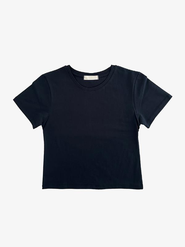 Semi-Crop Short-Sleeved T-Shirt (5 colors)