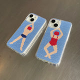 SWIMMER HARD JELL CASE_WOMAN(RED)