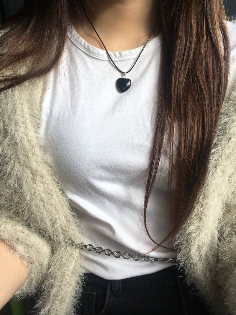 (silver925) Black necklace