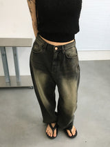 black washing wide jeans (1color)