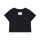 [ULKIN X BettyBoop] エンジェルタトゥセミクロップ半袖Tシャツ_Black