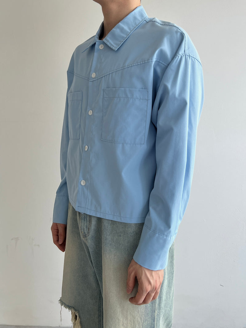 クロップカットシャツジャケット(2colors)