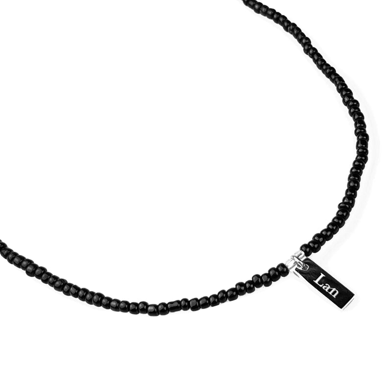 ブラックビーズ ネックレス Black Beads Necklace＃