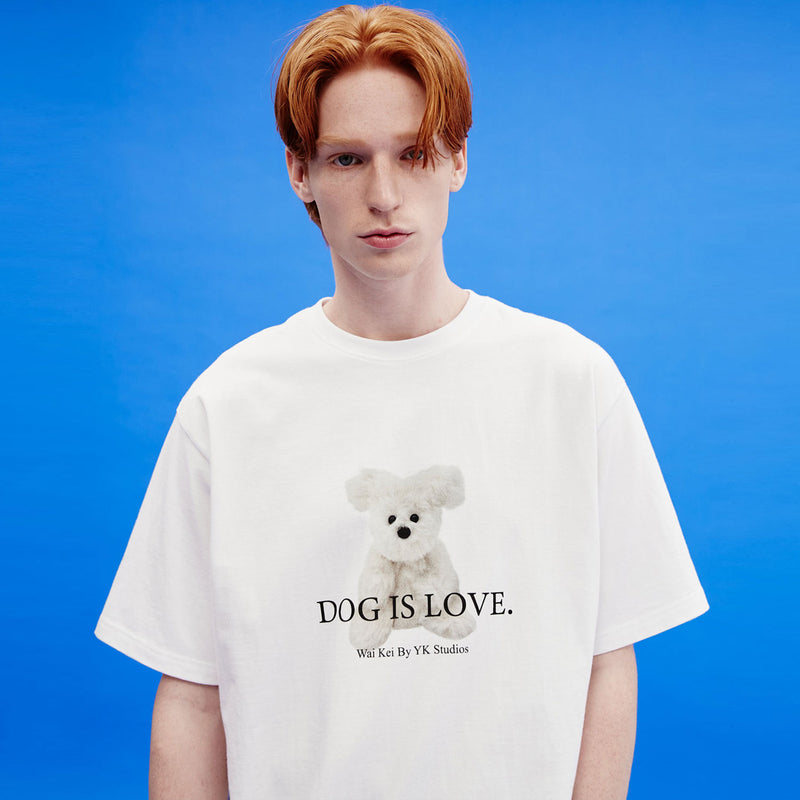 ドッグイズラブマルチーズトイ半袖Tシャツ/Dog is love maltese toy