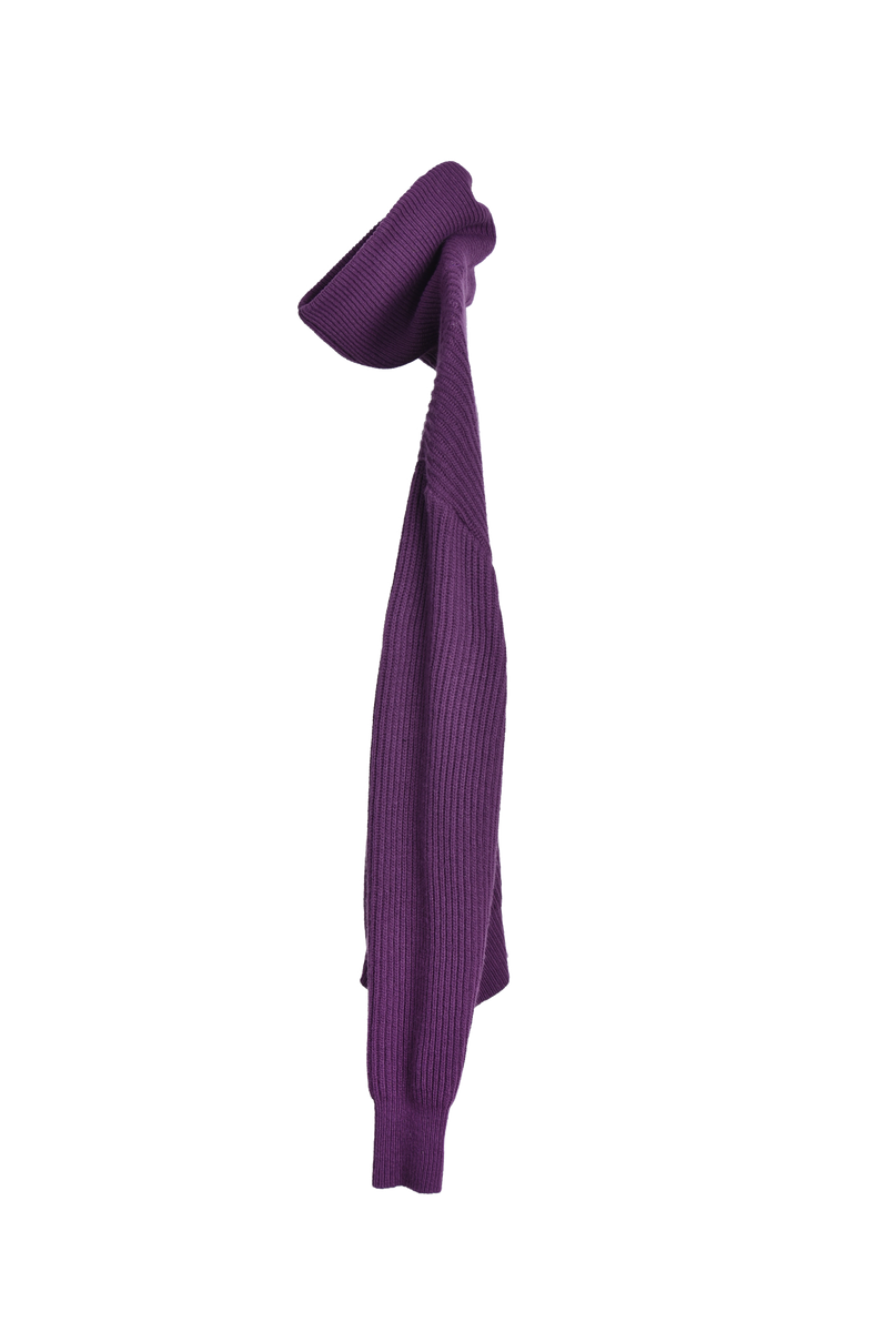 ハイネックカシミヤニットジップアップパーカー / Highneck Cashmere Knit Zip Up [Purple]
