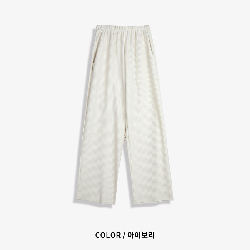 リブワイドプリーツパンツ/Rib Wide Pleats Pants (4 colors) – 60 ...