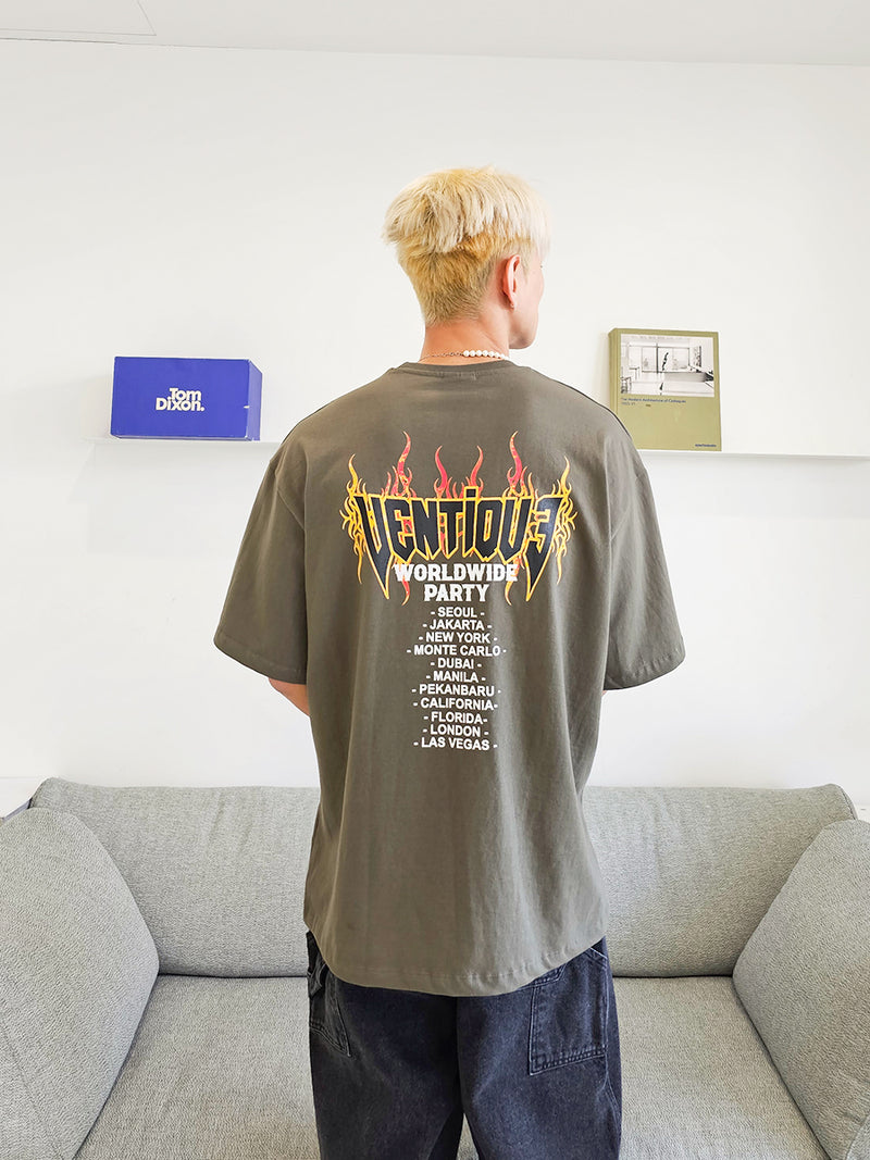 ワールドツアー半袖Tシャツ / VENTIQUE World tour T-shirt 3color ...