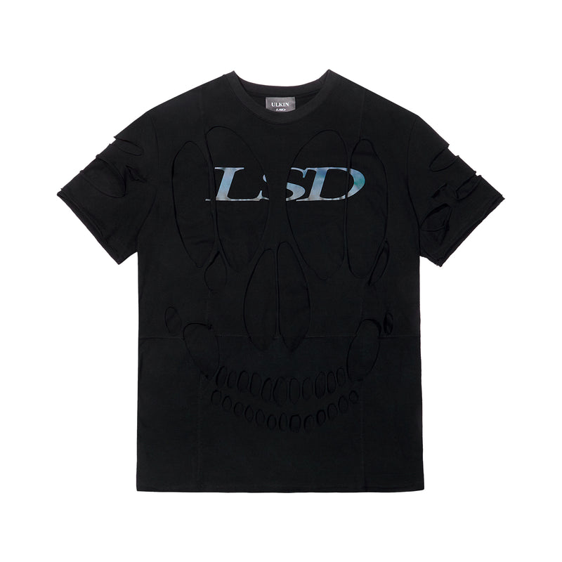 [24SS LSD COLLECTION] Recycle Cotton Skull Cut-out Logo T-shirt