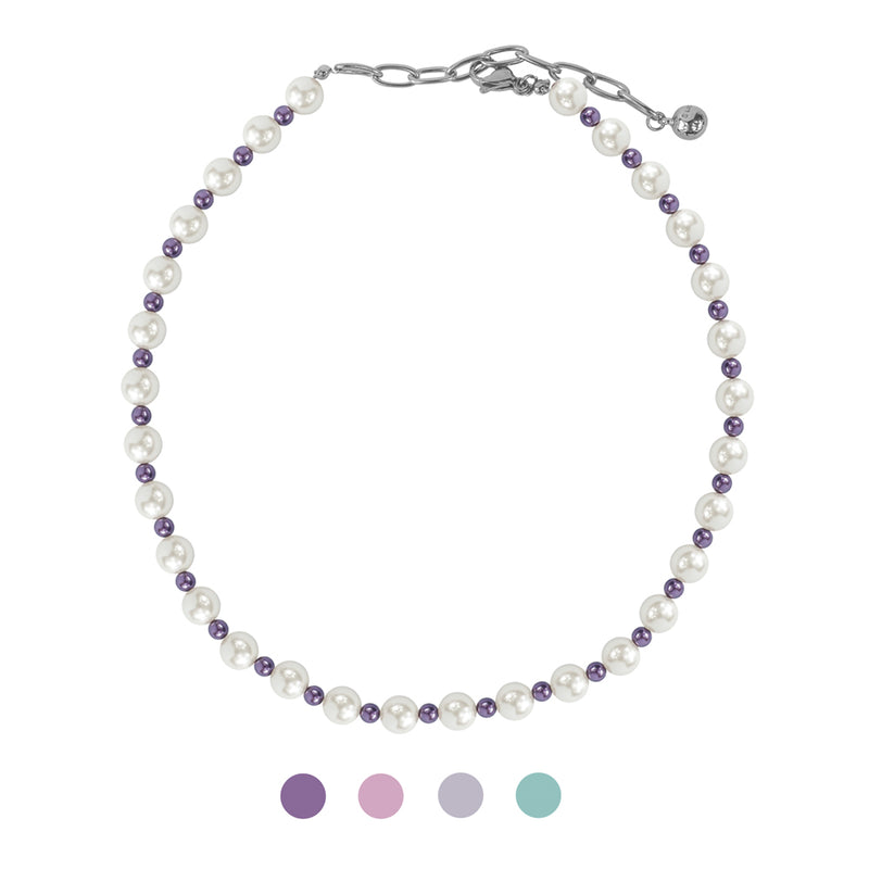 コットンキャンディネックレス8mm / Cotton candy necklace 8mm 4colorblackpurple/ {{  category }}