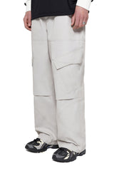 スプリットワイドカーゴパンツ / SPLIT WIDE CARGO PANTS [LIGHT BEIGE]