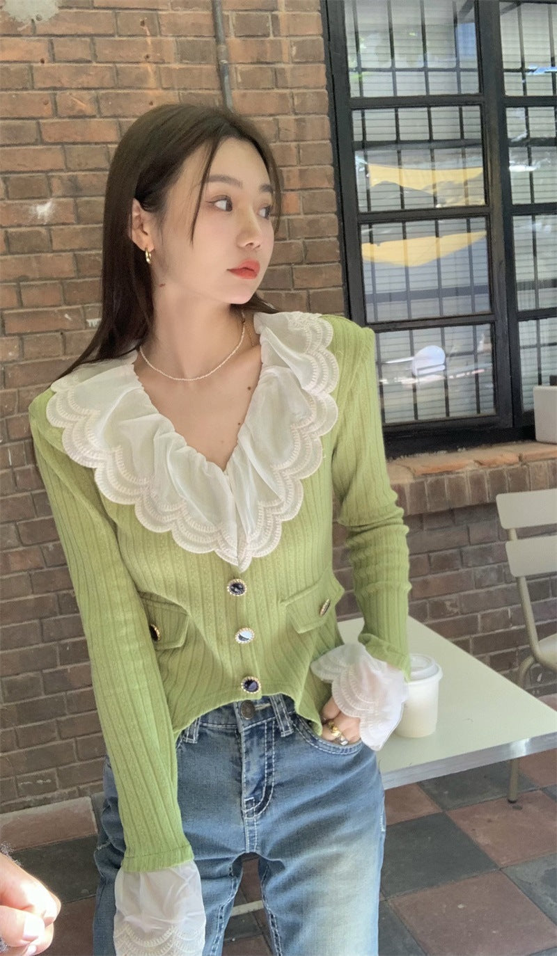 ワイドフリルニット / wide frill knit top – 60% - SIXTYPERCENT