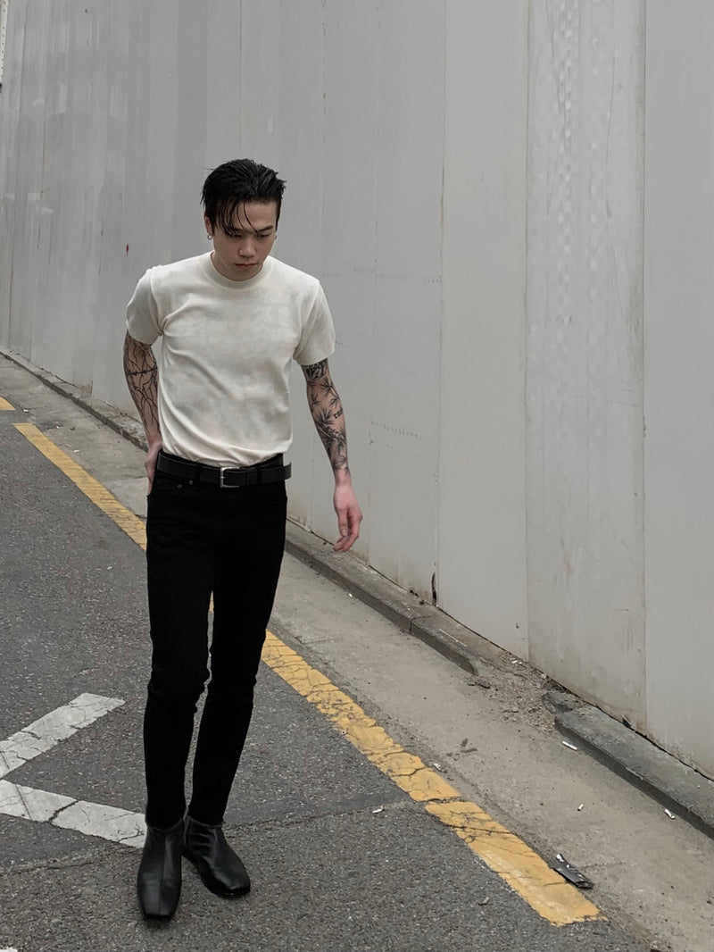 スリムカッティングジーンズ / slim cutting black jeans