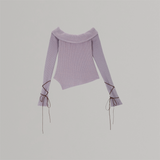  off shoulder knit (purple)