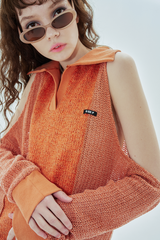 ホールカラーニット / hole collar knit_orange