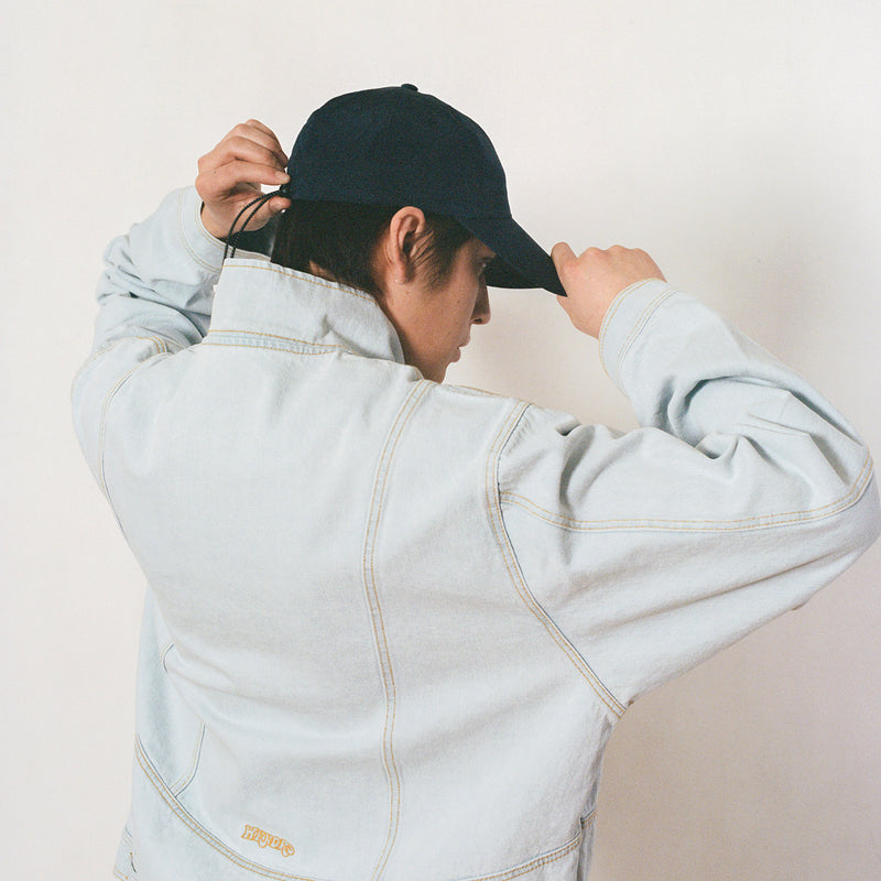 ナイロンロングビルキャップ / NYLON LONG BILL CAP (NAVY) – 60