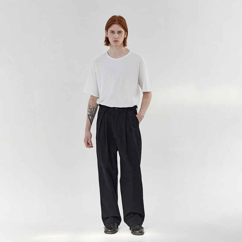 インバーテッドプリーツチノパンツ / INVERTED PLEATS CHINO PANTS