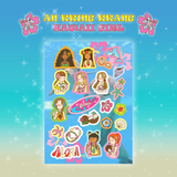 hawaii girl sticker SET (2pcs)