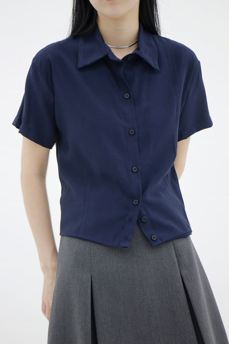 ピンタックショートスリーブブラウス / Pintuck short sleeve blouse (3color)