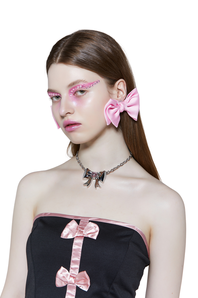 ビッグリボンネックレス / Big ribbon necklace – 60% - SIXTYPERCENT