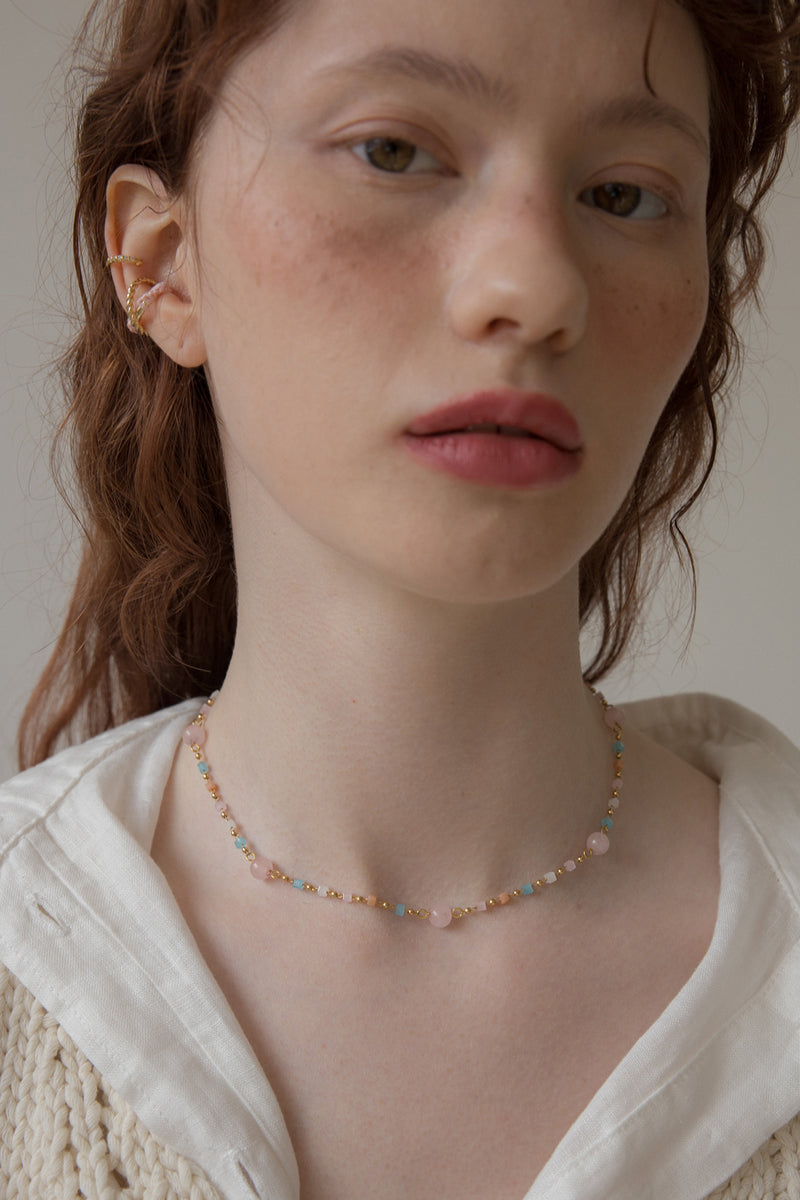 パステルシュガーキャンディーボールチェーンネックレス/Pastel sugar candy ball chain  necklaceMerryMotive/ {{ category }}