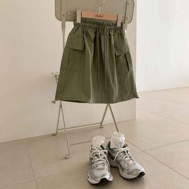 ポケットナイロンカーゴスカート / [2types] pocket nylon cargo skirt ...