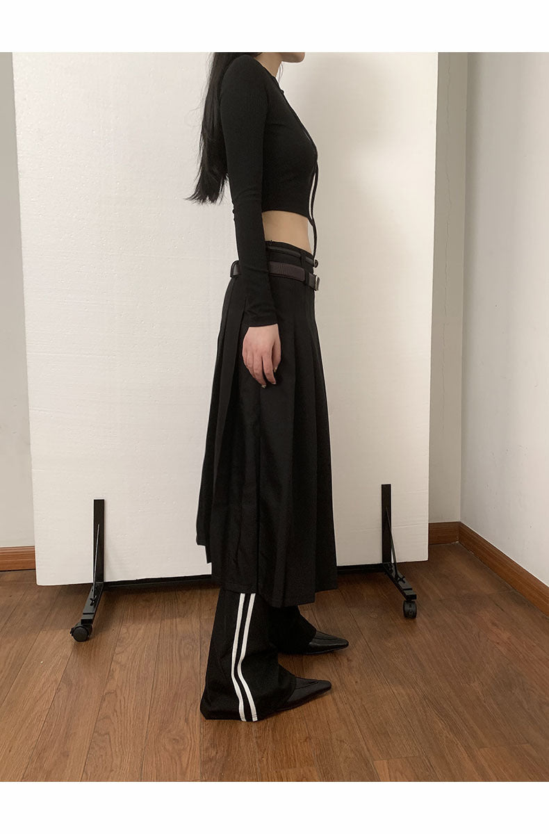 Standard long flared skirt