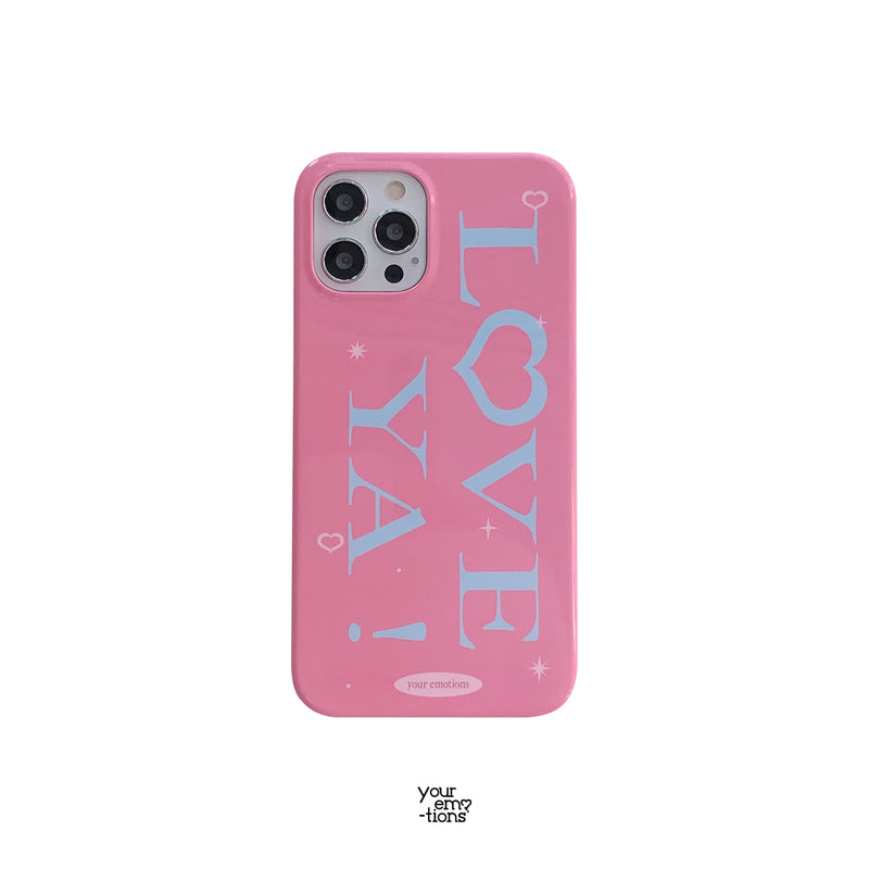ラブヤアイフォンケース/love ya case (pink)