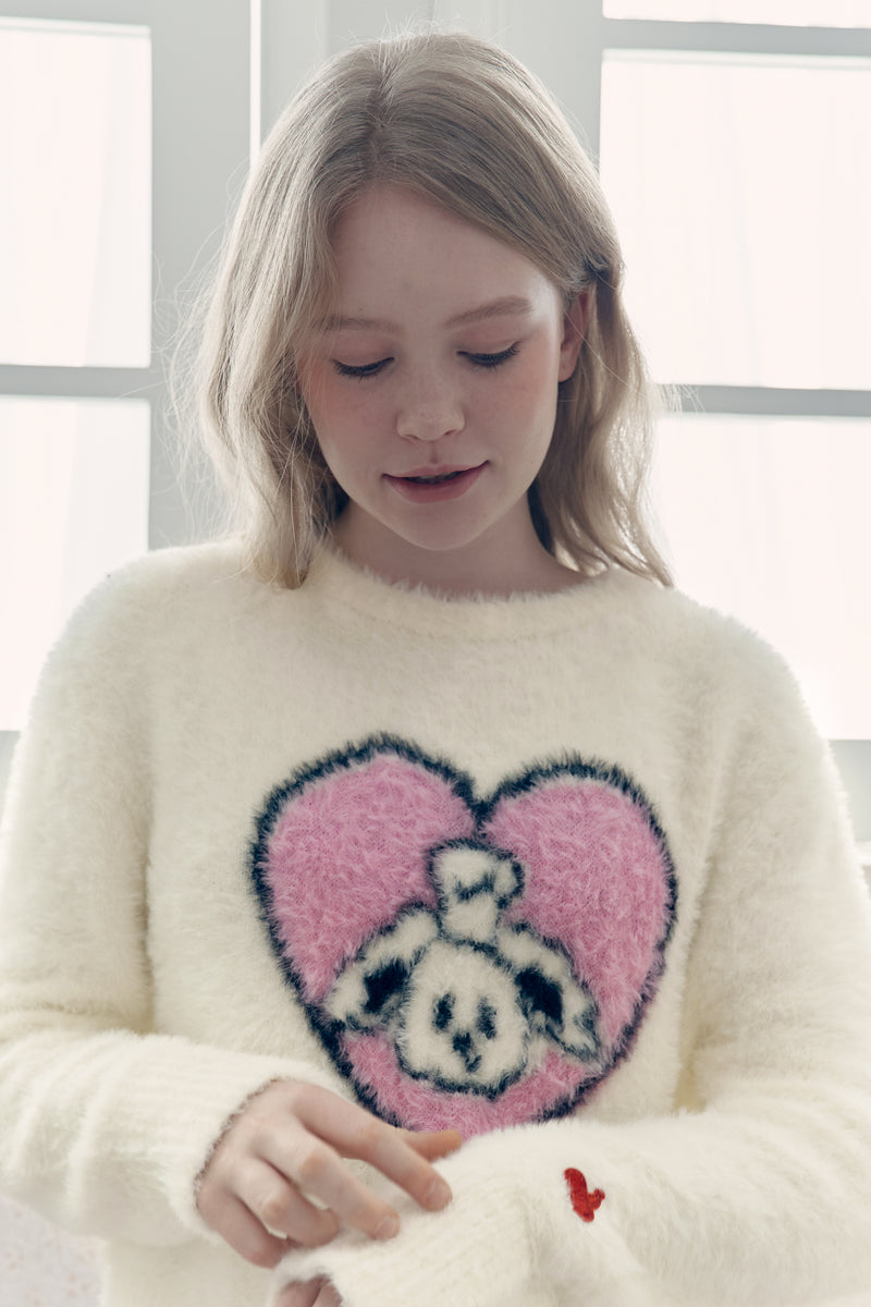 WITTY BUNNY HOLIDAY GRAPHIC KNIT [IVORY] – 60% - SIXTYPERCENT