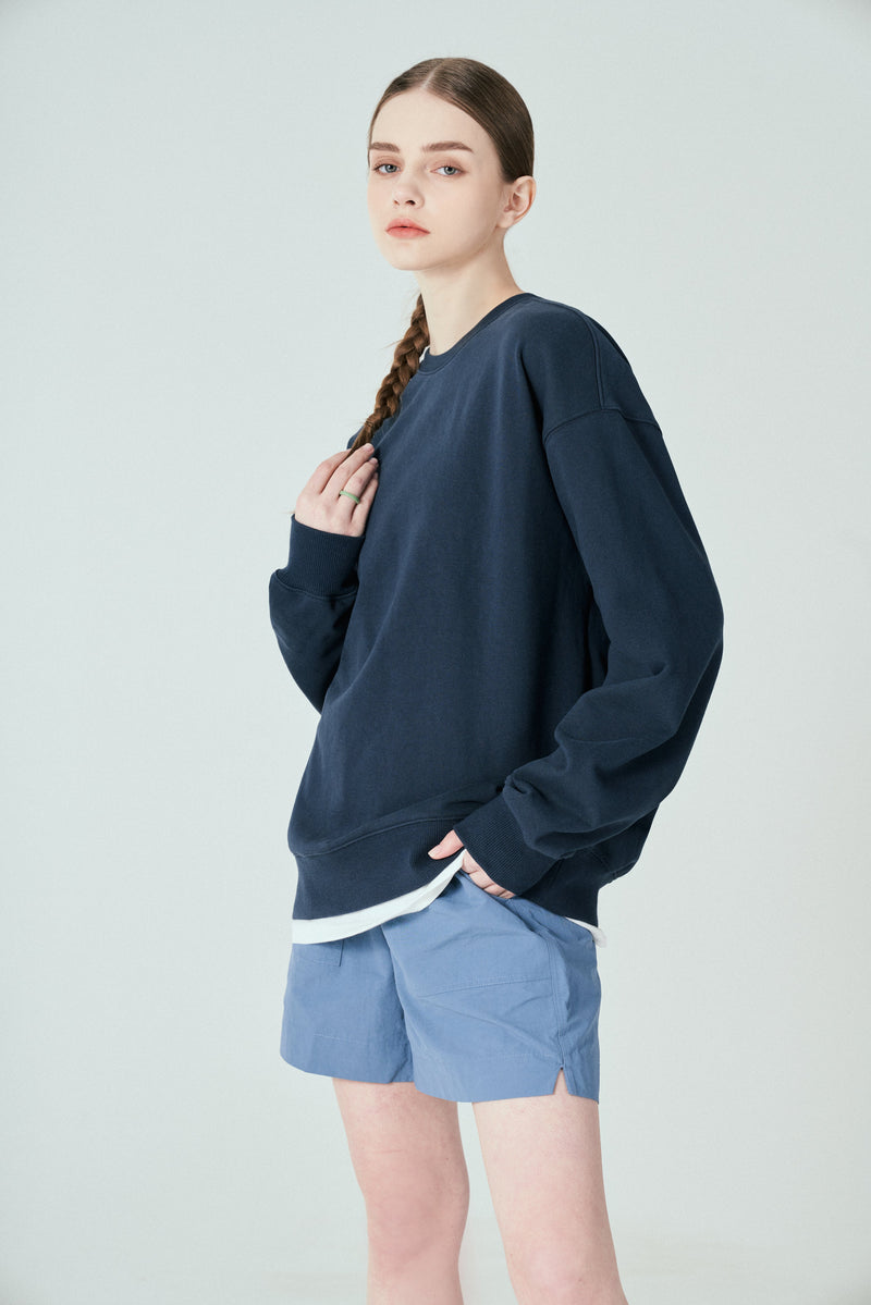 レイヤードスウェットシャツT62/Layered Sweatshirt T62 Navy – 60