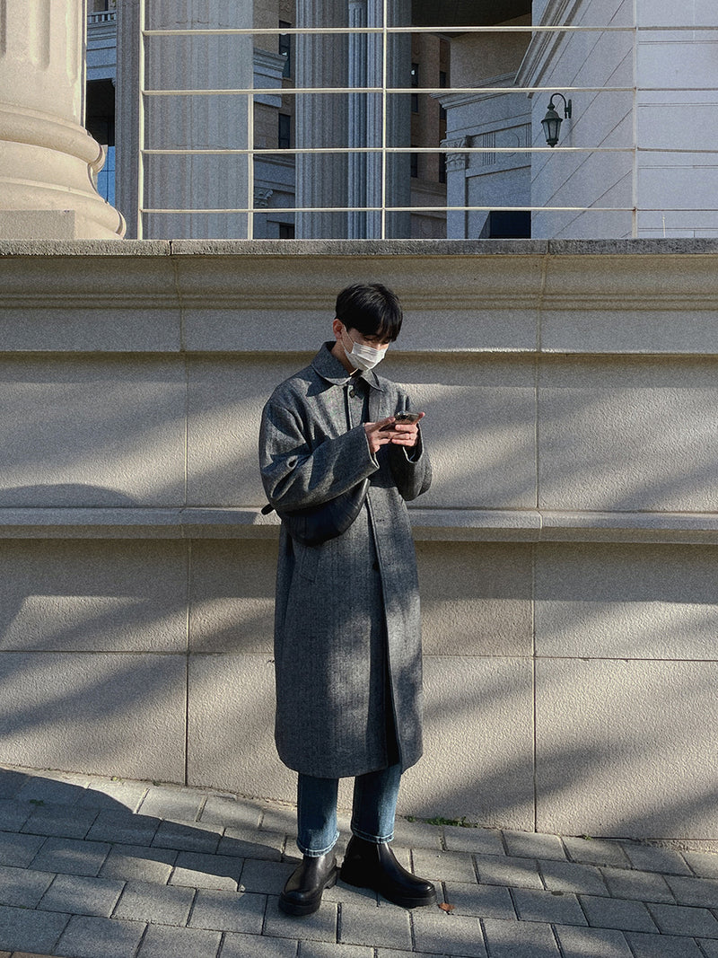 ヘリングボーンマックコート / ASCLO Herringbone Mac Coat (2color