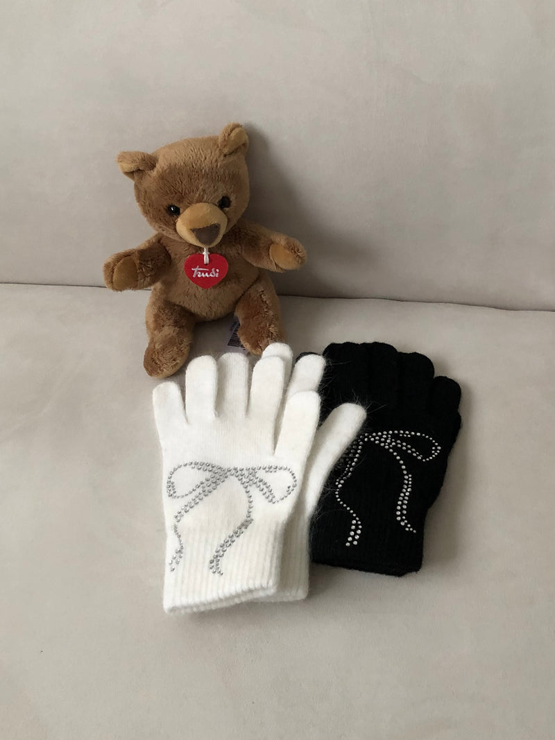 リボン グローブ / ribbon short gloves (black)