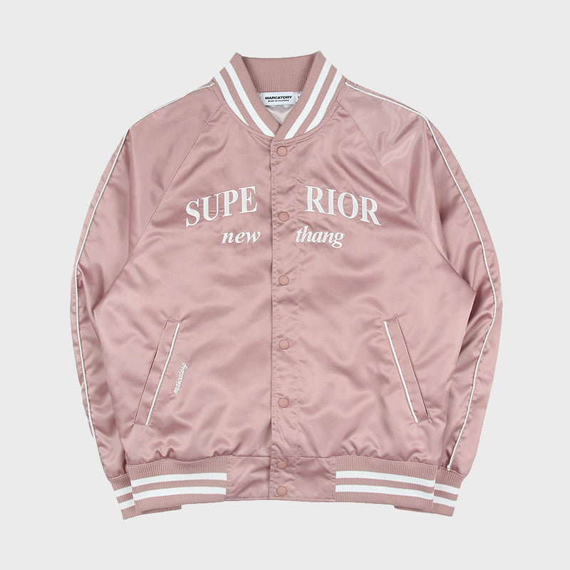 ヴァーシティージャケット/SUPERIOR GLOSSY VASITY JACKET (PINK) – 60