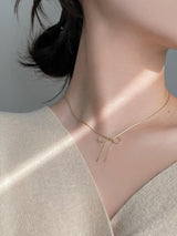 Line ribbon choker / necklace / 2 colors