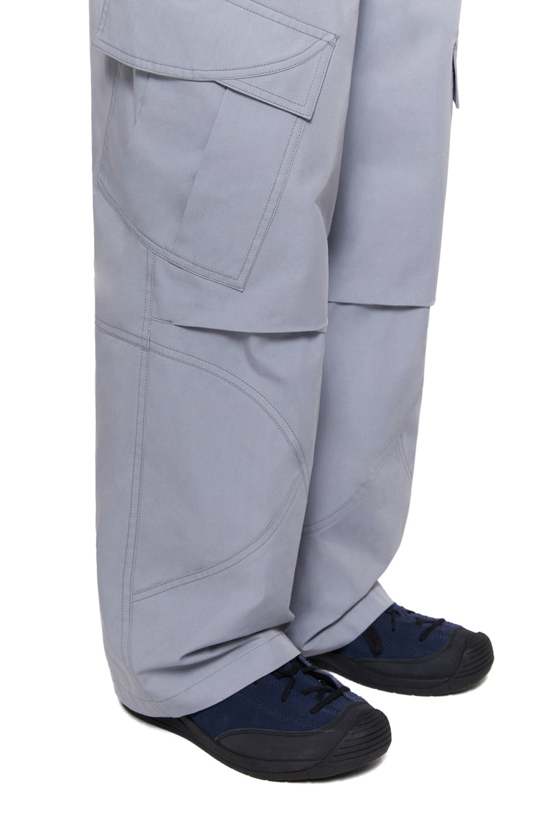 スプリットワイドカーゴパンツ / SPLIT WIDE CARGO PANTS [LIGHT BLUE