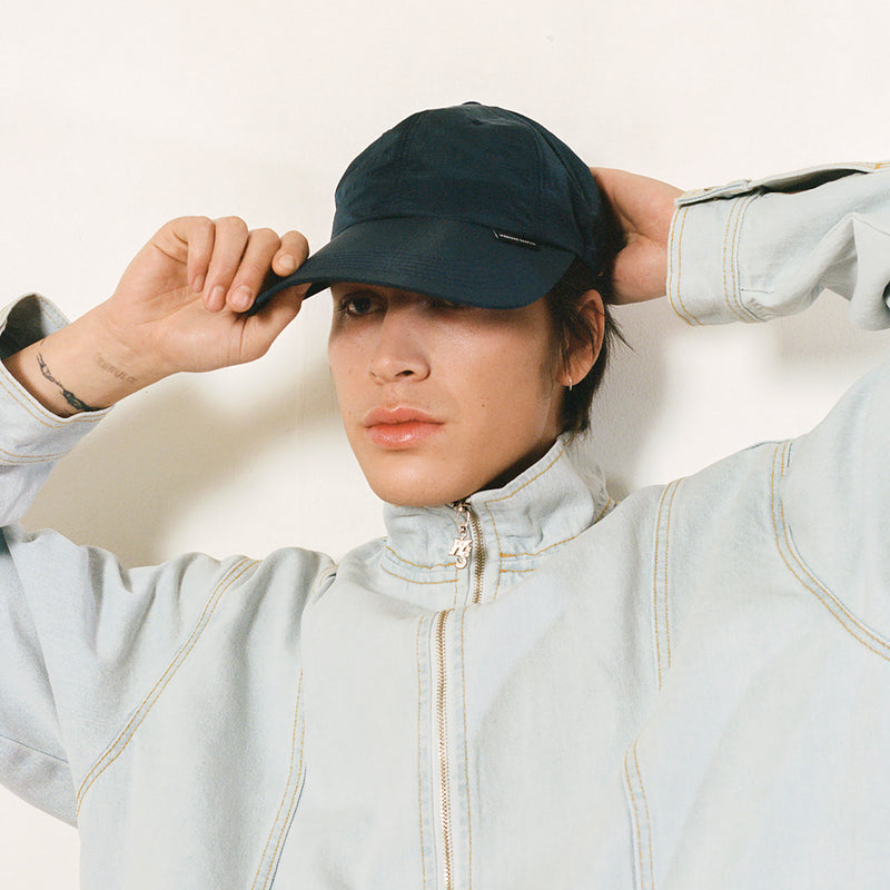 ナイロンロングビルキャップ / NYLON LONG BILL CAP (NAVY) – 60