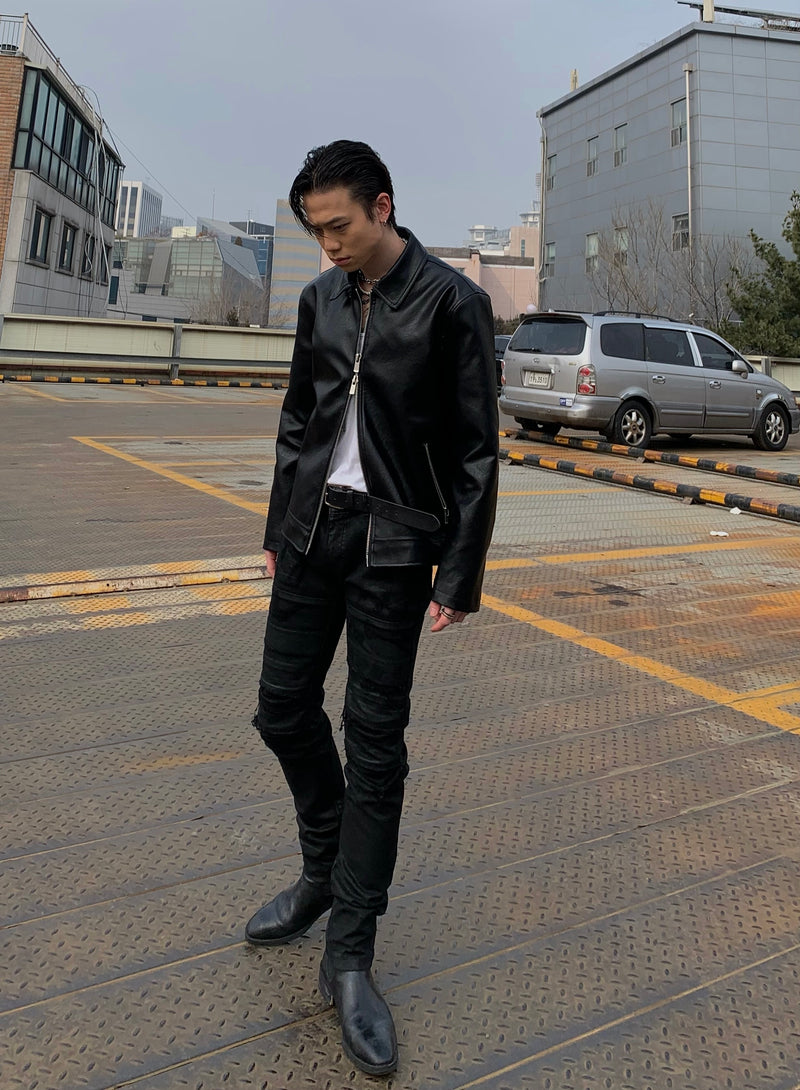 2WAYシングルレザージャケット / two way single leather jacket – 60 
