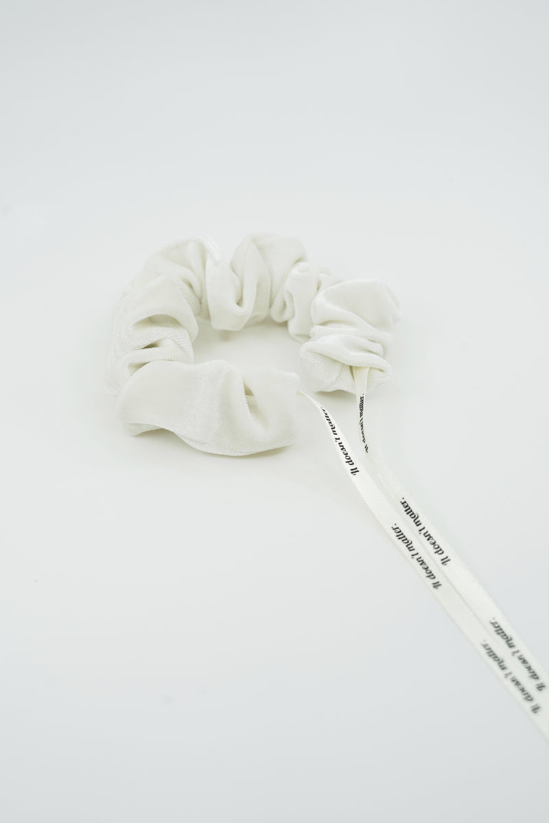[Velvet] Mizz ribbon scrunchie (Ivory) 