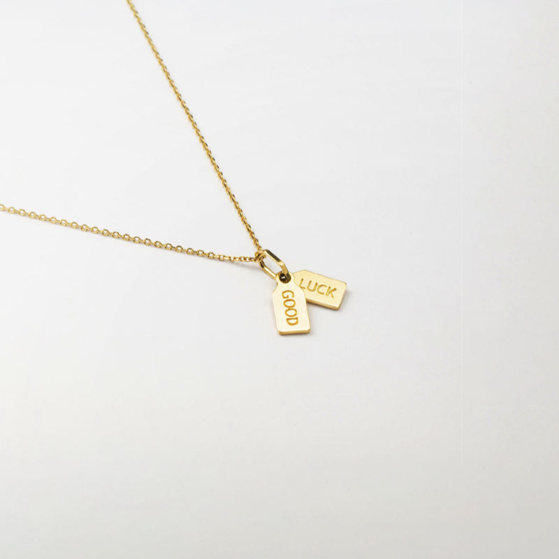 K14 グッドラックタグネックレス / 14K Good Luck Tag Necklaceweamondz/ {{ category }}