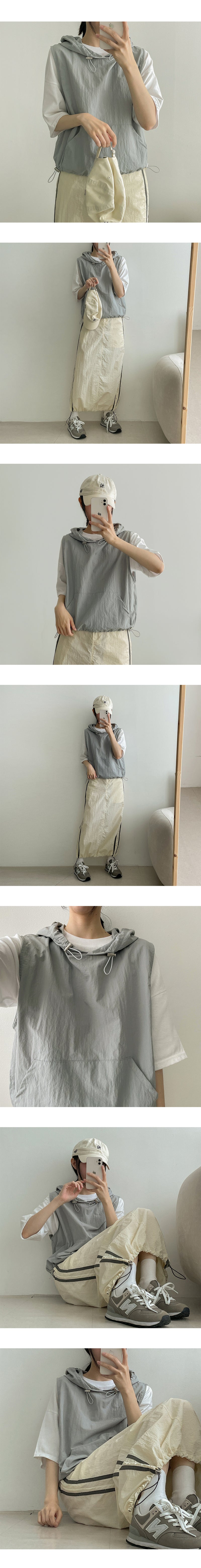 裾紐ナイロンラインバンディングロングスカート – 60% - SIXTYPERCENT